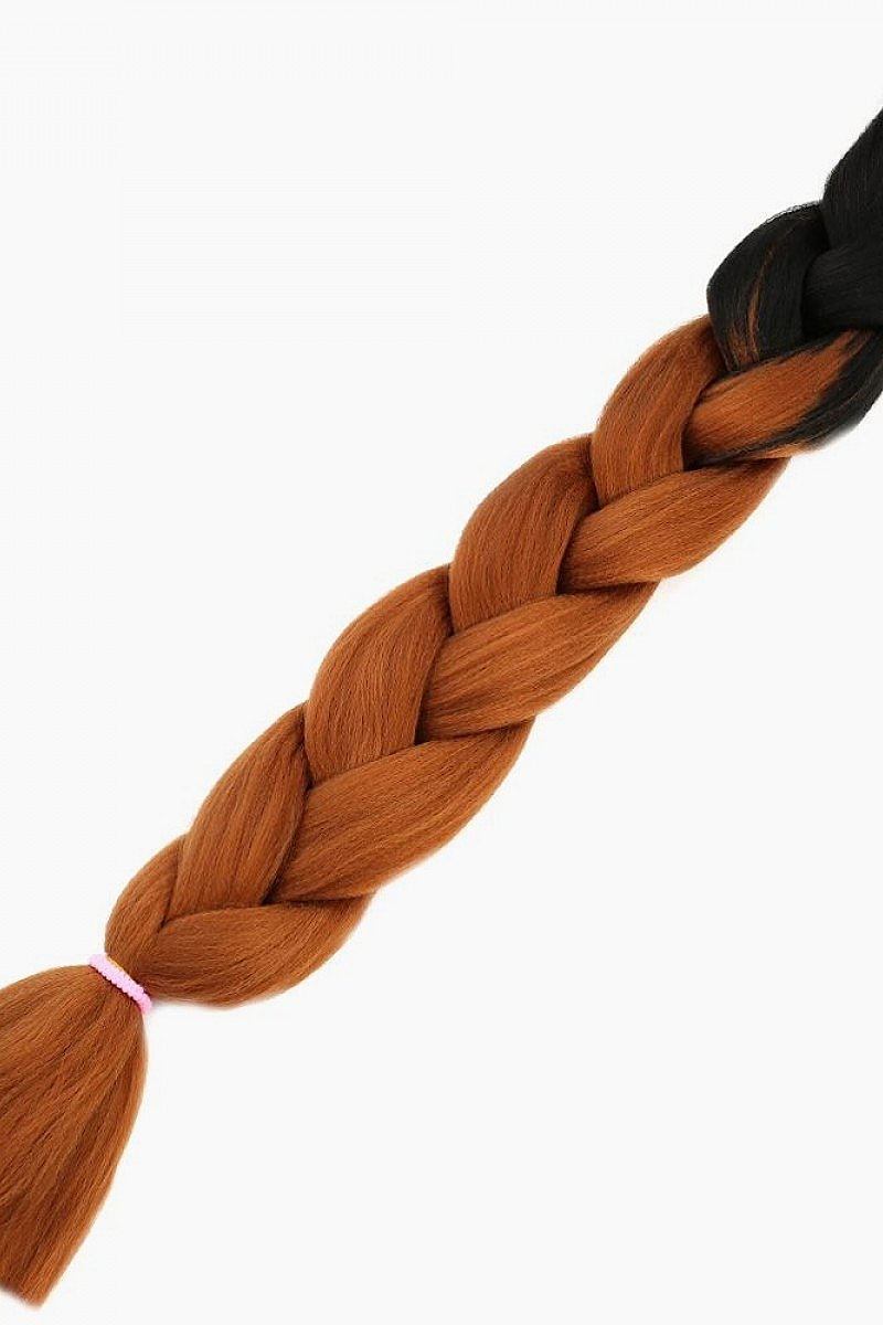 Afrika Örgüsü Ve Rasta İçin Sentetik Ombreli Saç - Siyah / Bakır