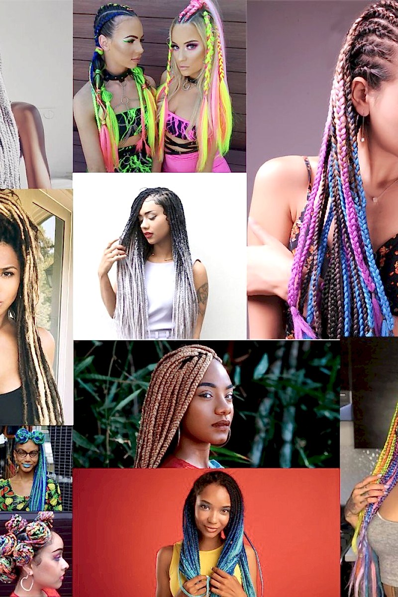 Afrika Örgüsü Ve Rasta İçin Sentetik Ombreli 