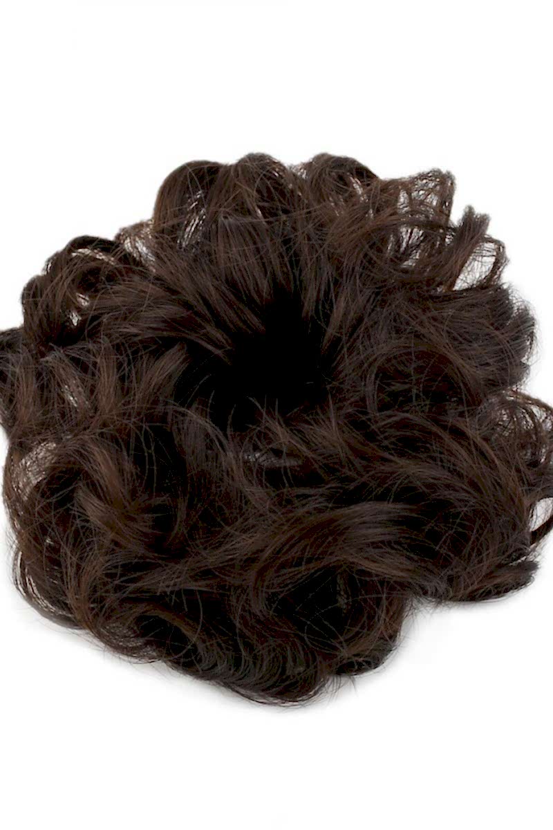 Saçlı Lastikli Topuz Toka - Büyük Aşağı dökümlü