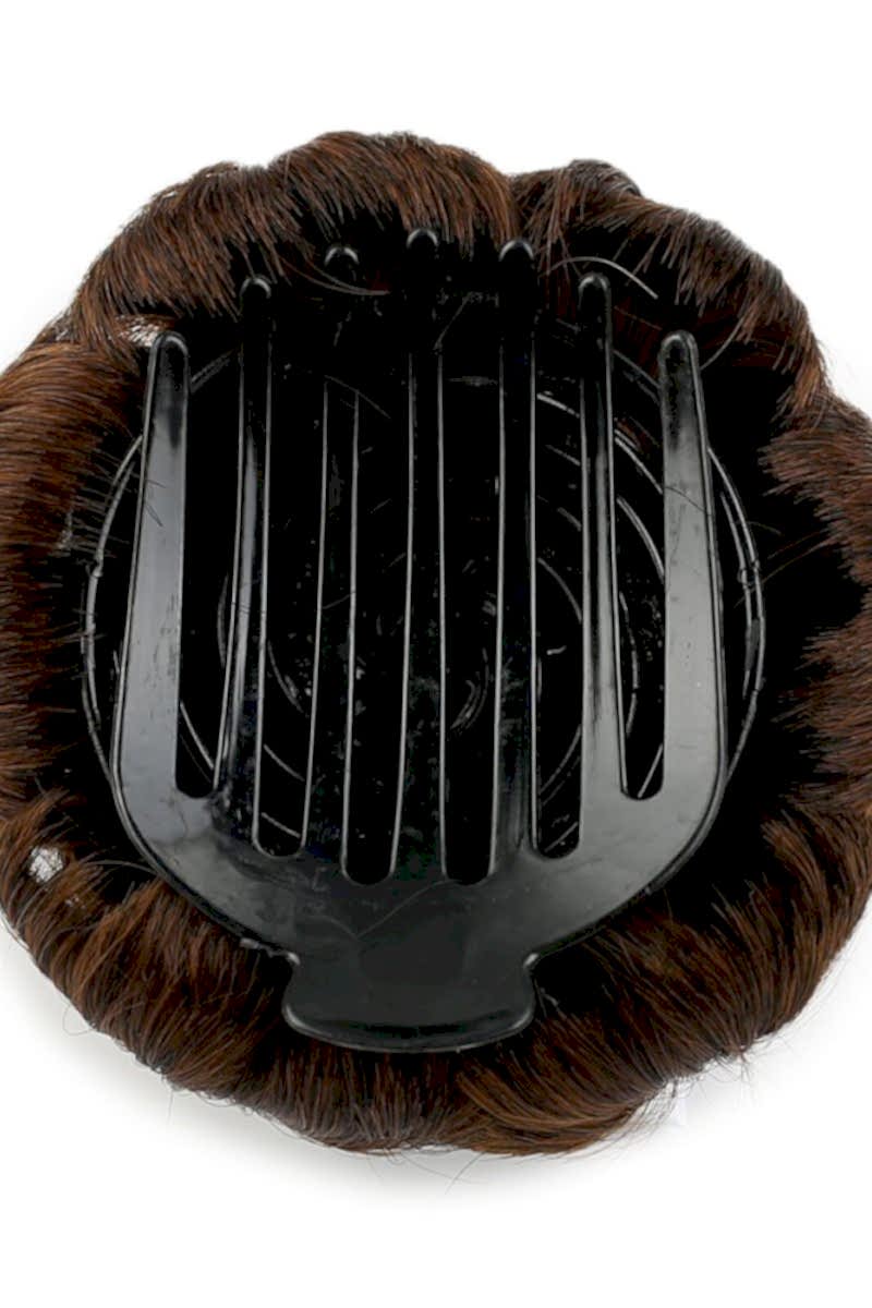 Taşlı Topuz Toka - Kahve Karamel