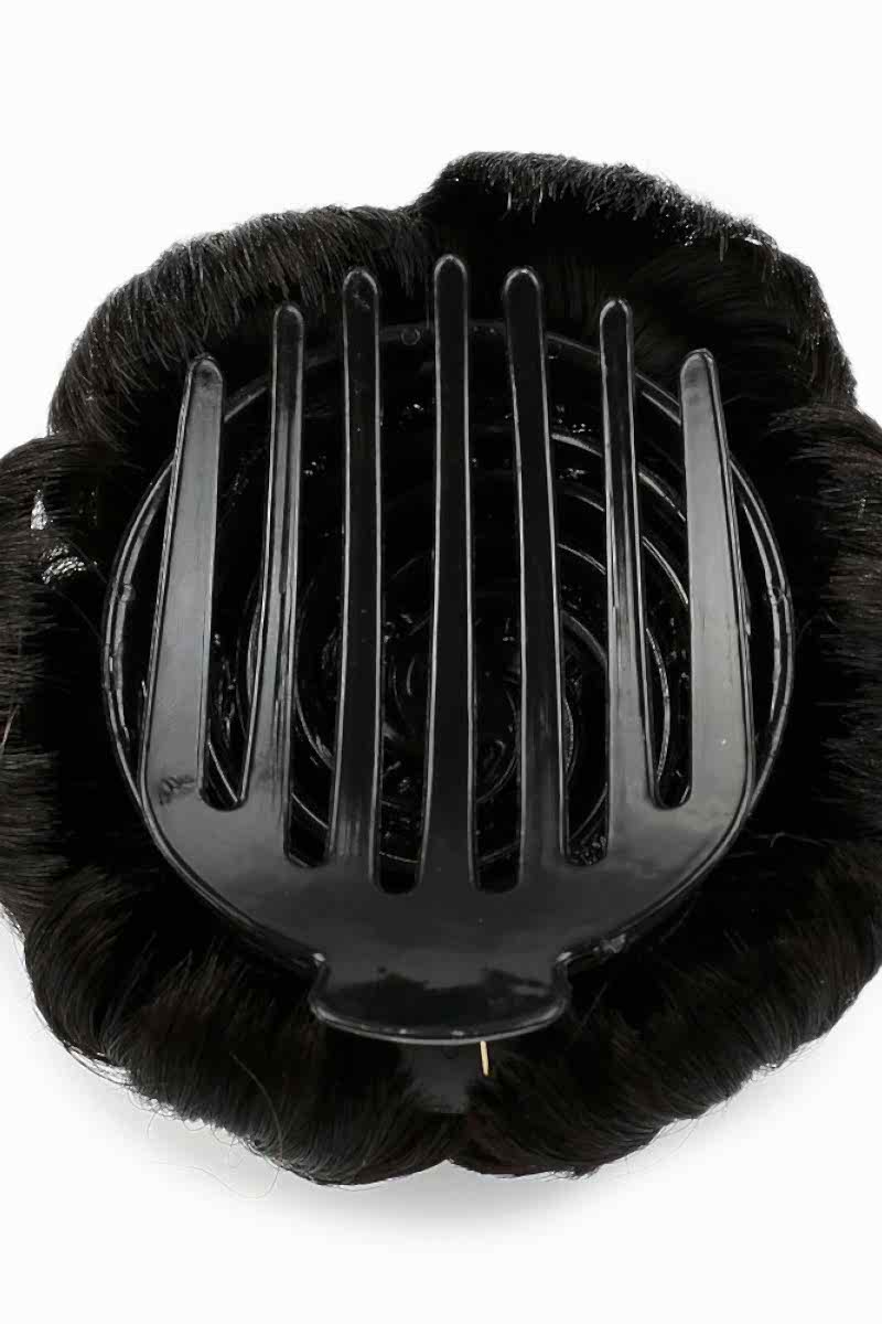 Taşlı Topuz Toka - Kahverengi