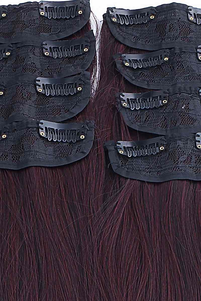 Dalgalı 8 Parça Çıt Çıt - Koyu Kızıl