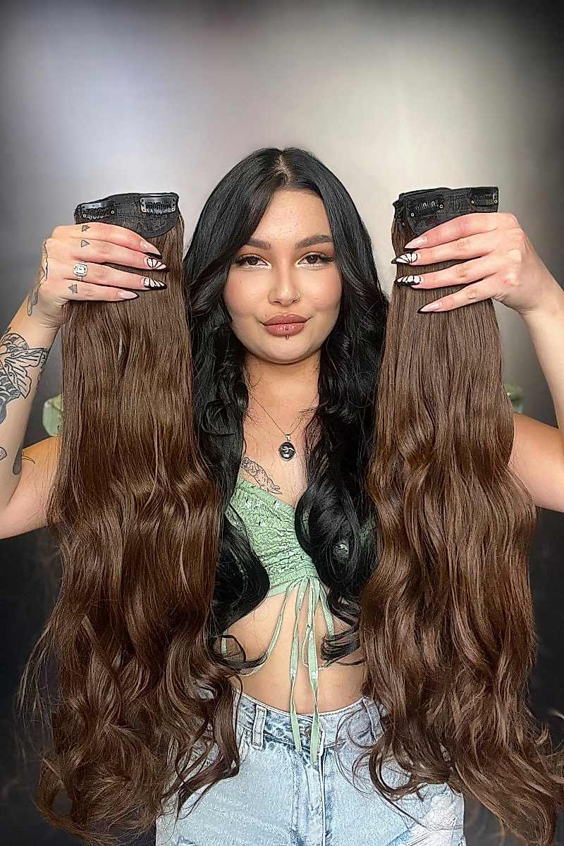 Dalgalı 8 Parça Çıt Çıt - Kahve Karamel