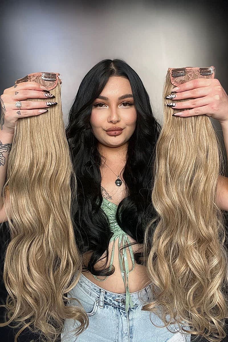 Dalgalı 8 Parça Çıt Çıt - Karamel Platin Röfleli