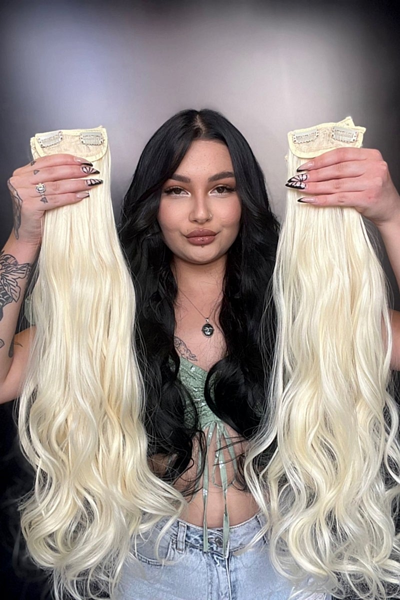 Dalgalı 8 Parça Çıt Çıt - Açık Platin