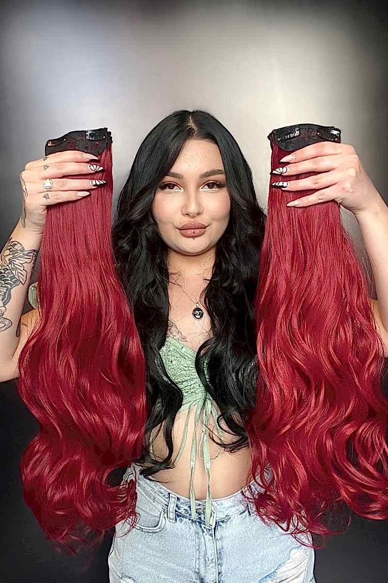 Dalgalı 8 Parça Çıt Çıt - Kızıl