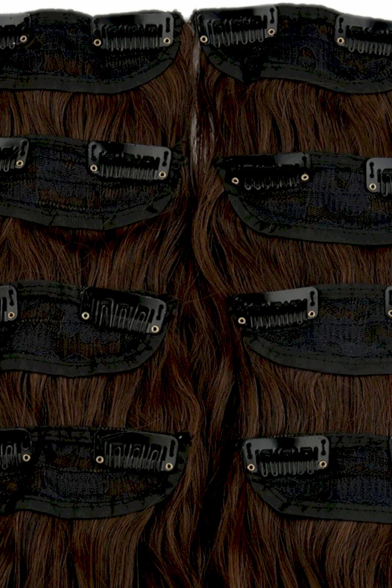 Afro Dalgalı 8 Parça Çıt Çıt - Kahve Karamel