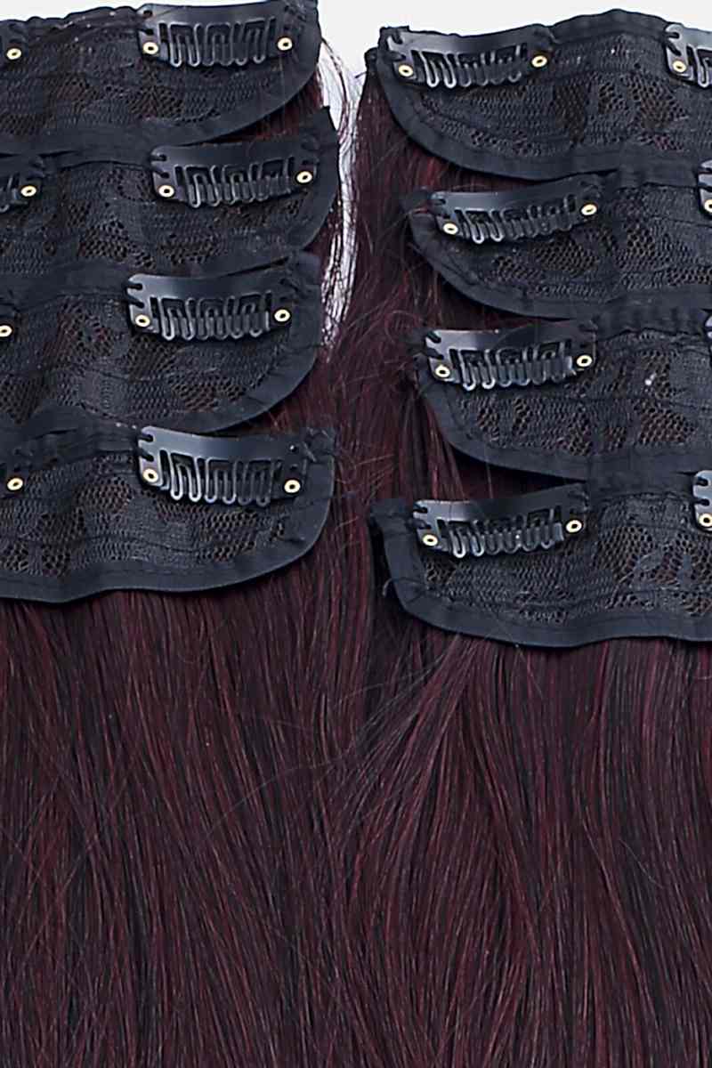 Afro Dalgalı 8 Parça Çıt Çıt - Koyu Kızıl