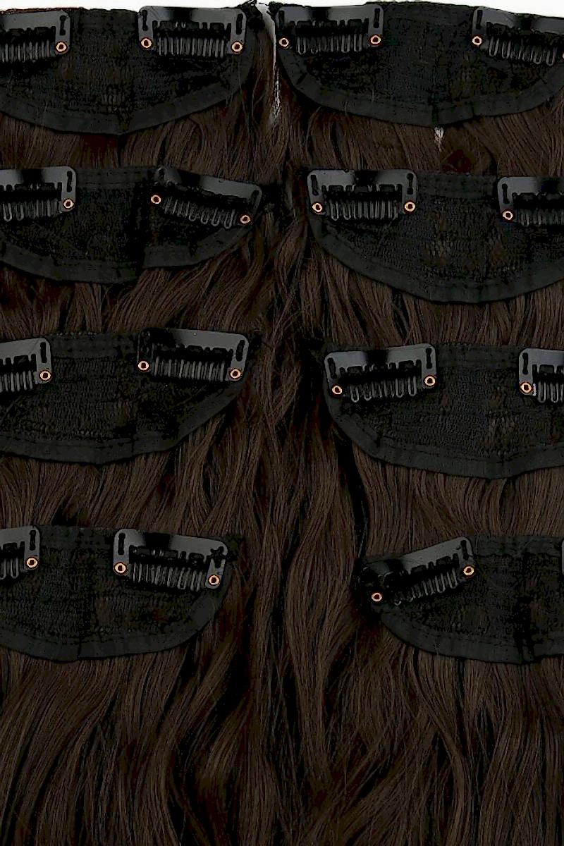 Afro Dalgalı 8 Parça Çıt Çıt - Açık Kahve