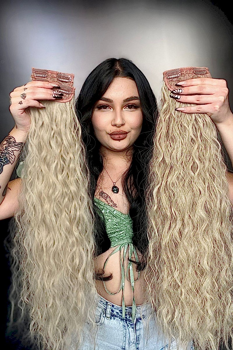 Afro Dalgalı 8 Parça Çıt Çıt - Balköpüğü Platin Röfleli