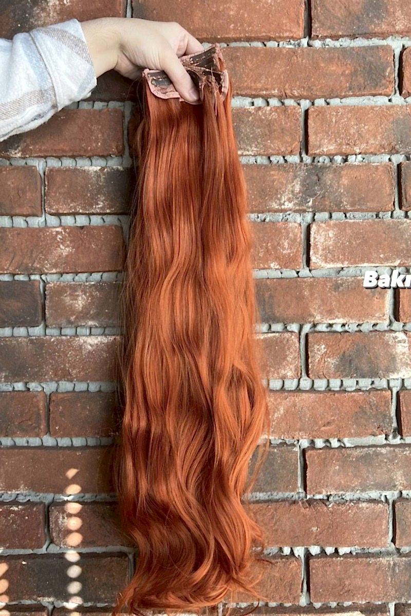 Fiber Sentetik Dalgalı 8 Parça Çıt Çıt - Bakır